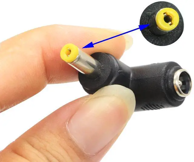 Alt view image 7 of 7 - Vszerda DC4.8x1.7mm Male 90 Degree Angle to DC5.5x2.1mm Female Adapter 5 Volt DC Barrel Power Jack Charging Cable Connector for Tablet (DC4.8x1.7mm)(2pack)