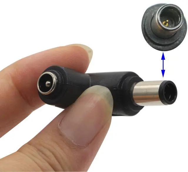 Alt view image 7 of 7 - Vszerda DC7.4x5.0mm Male 90 Degree Angle to DC5.5x2.1mm Female Adapter 5 Volt DC Barrel Power Jack Charging Cable Connector for Tablet (DC7.4x5.0mm)(2pack)