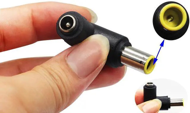 Alt view image 7 of 7 - Vszerda DC 7.9x5.5mm Male 90 Degree Angle to DC5.5x2.1mm Female Adapter 5 Volt DC Barrel Power Jack Charging Cable Connector for Tablet (DC7.9x5.5mm)(2pack)