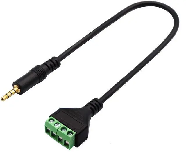 Alt view image 5 of 7 - Vszerda 3.5mm Screw Terminal Block Cable 3.5mm (1/8inch) Stereo TRRS Audio Male to 4 Pin/Way Female Bolt Screw Headphone Balum Converter Adapter Cable30CM/2Packs) (4Pole/M)