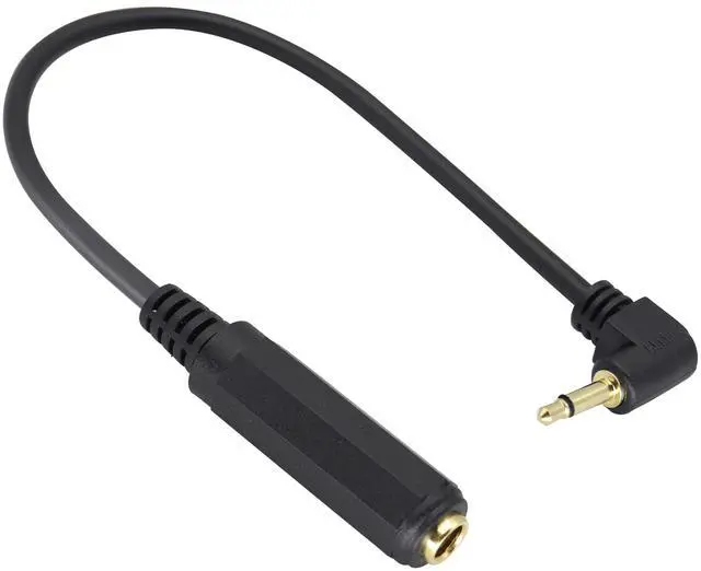 Main image of Vszerda Right Angle Gold Plated 1/4 Mono to 1/8 Cable 90 Degree TS 3.5mm Mono Audio 1/8 inch Male to 6.35mm 1/4 inch Female Jack Converter Cable for Amplifier, Speaker, Guitar(30CM/1Pack)