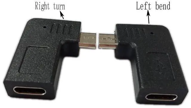 Alt view image 4 of 7 - Vszerda Micro USB 2.0 to USB C Adapter,Right & Left Micro USB Male to USB Type C Female Data Sync and Charging Converter Adapter for Phones, Computers, Tablets (90 Degree Micro USB 2.0) 2 Packs