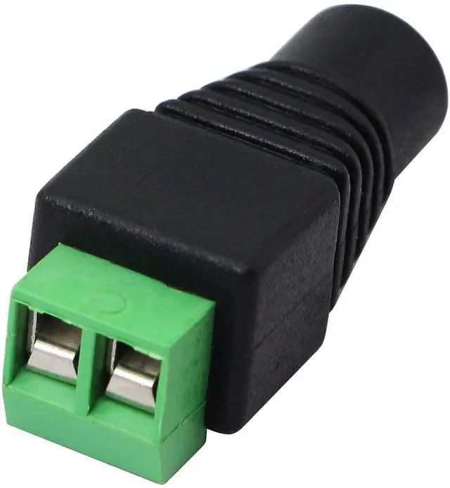 Alt view image 4 of 7 - Vszerda DC 5.5 X 2.1mm Adapter - 2.1mm to 5.5mm Female Barrel Power Jack to 2 Pin/Way Female Bolt Screw Type Terminals Connector for CCTV Security Camera, LED Strip Light (20 Pack)