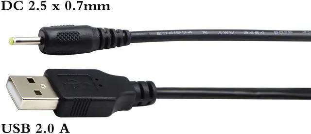 Alt view image 5 of 7 - Vszerda USB 2.0 A Male to DC 2.5x0.7mm Male Adapter Cable 5 Volt DC Barrel Power Jack Charging Cable for Tablet, Electronic Dog, Access Control Attendance (1M DC 2.5x0.7mm)(2packs)