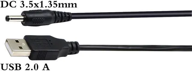 Alt view image 4 of 6 - Vszerda USB 2.0 A Male to DC 3.5x1.35mm Male Adapter Cable 5 Volt DC Barrel Power Jack Charging Cable for Tablet, Electronic Dog, Access Control Attendance (28CM/11inch, DC 3.5x1.35mm)(2packs)