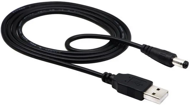 Alt view image 3 of 7 - Vszerda USB 2.0 A Male to DC 5.5x2.5mm Male Adapter Cable 5 Volt DC Barrel Power Jack Charging Cable for Tablet, Electronic Dog, Access Control Attendance (1M/3.3ft, DC5.5x2.5mm)(2packs)