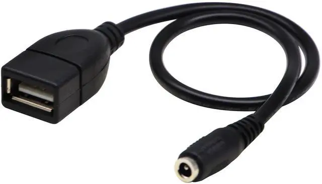 Alt view image 2 of 7 - Vszerda USB 2.0 AFemale to DC 3.5x1.35mm Female Adapter Cable 5 Volt DC Barrel Power Jack Charging Cable for Tablet, Electronic Dog, Access Control Attendance (28CM/11inch F/F, DC 3.5x1.35mm-2packs)