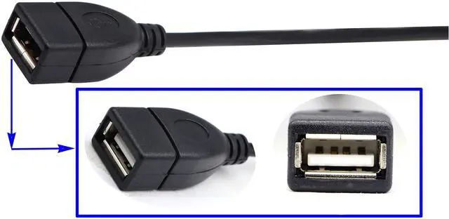 Alt view image 6 of 7 - Vszerda USB 2.0 AFemale to DC 3.5x1.35mm Female Adapter Cable 5 Volt DC Barrel Power Jack Charging Cable for Tablet, Electronic Dog, Access Control Attendance (28CM/11inch F/F, DC 3.5x1.35mm-2packs)