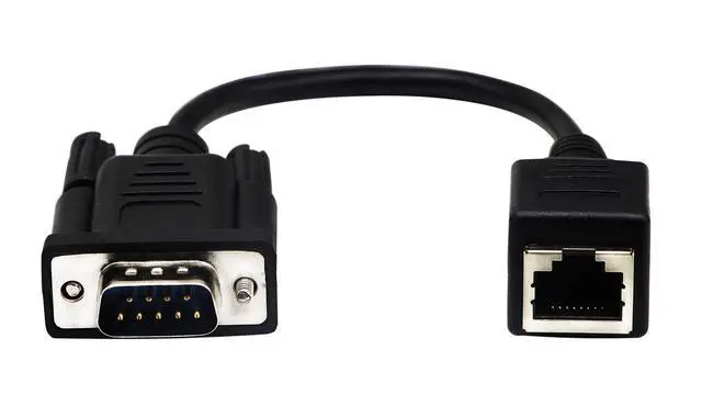 Alt view image 6 of 7 - Vszerda RJ45 to RS232 Cable, DB9 9-Pin Serial Port Female&Male to RJ45 Female Cat5/6 Ethernet LAN Console15CM/6Inch 2Pack