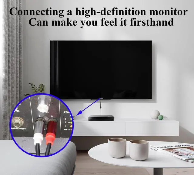 Alt view image 6 of 7 - Vszerda Gold-Plated Red/White Double RCA Male Head to RCA Female Stereo Audio Extension Cable, Flexible PVC Audio Cable for Speakers,Home Theaters, High-Definition Tvs and Game Consoles(30 CM)