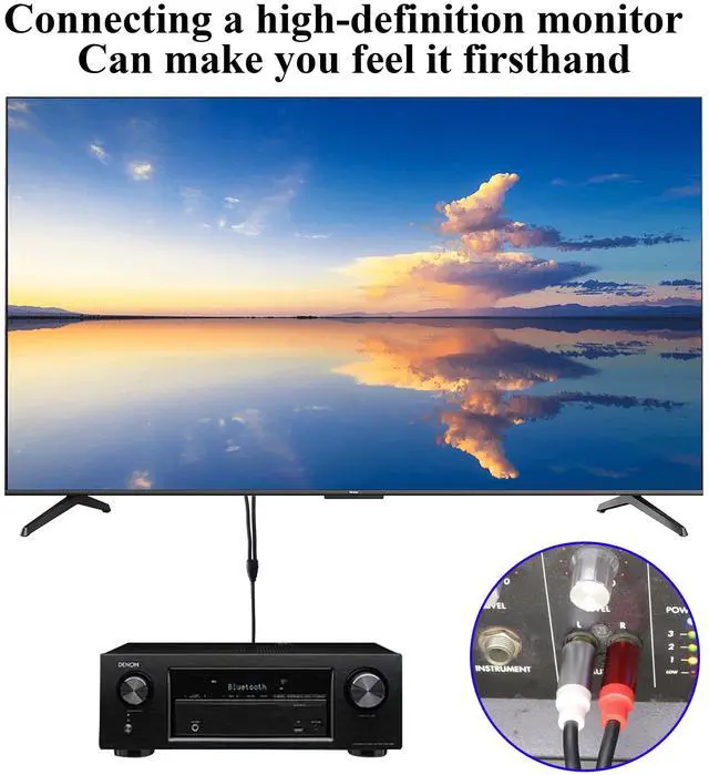 Alt view image 6 of 7 - Vszerda Gold-Plated Red and White Double RCA Male to RCA Male Cable, High Flexibility PVC Gold-Plated High Fidelity Cable, Suitable for Home Cinemas, High-Definition Tvs, Game Consoles, Etc.(30 CM)