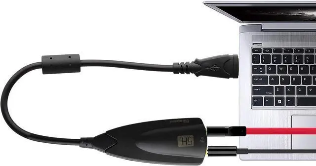 Alt view image 5 of 7 - Vszerda USB External Stereo Sound Adapter 5hv2 Multi-Function USB 2.0 External 3D Virtual 7.1 Channel Sound Card Adapter with 3.mm Headphone Mic Jack for Mac Win 7 PC Laptop Desktop