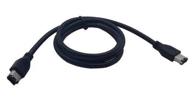 Alt view image 2 of 5 - Vszerda 5FT/1.8M FireWire 400 to FireWire 400 6-6 ilink Cable 6 Pin to 6 Pin Firewire DV iLink Male to Male IEEE 1394A Cable(Black)