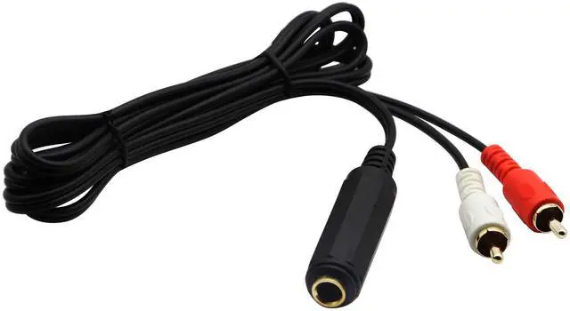 Alt view image 5 of 6 - Vszerda 6.35mm to 2 RCA Y Splitter Cable, Gold-Plated 6.35mm (1/4 inch) TRS Female to 2 (Dual) RCA Male Stereo Audio Y Splitter Extension Adapter Cable (5Ft/1.5M)
