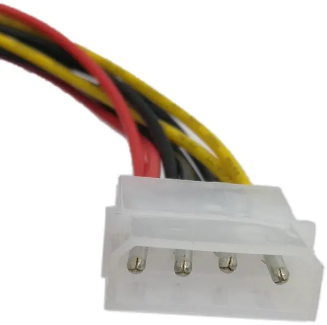 Alt view image 3 of 4 - Vszerda Molex 4 Pin Power Supply Y Splitter Cable - 2 Female to 1 Male (2 Pack)