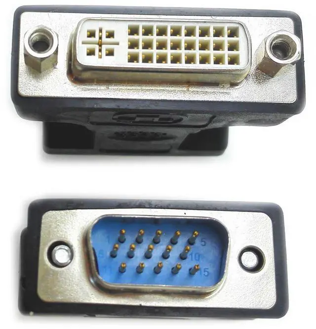 Alt view image 2 of 5 - Vszerda DVI to VGA Cable Adapter - Black - F/M,DVI(24+5) to VGA(15pin) Cable Adapter - Black - F/M,