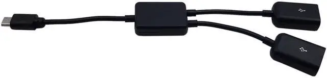 Alt view image 3 of 5 - Vszerda Micro USB Host Cable,Micro USB Male to 2X Type A Dual USB Female OTG Adapter Converter Hub for Android Tablet Pc and Smart Phone Black