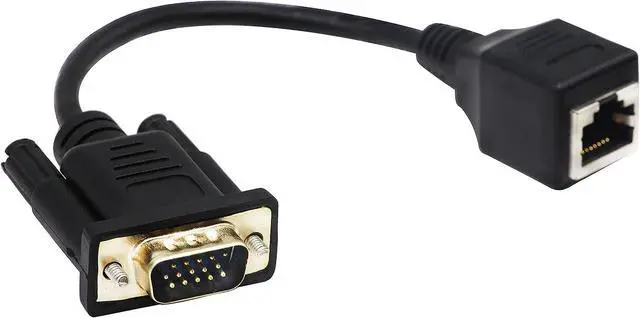 Alt view image 6 of 7 - Vszerda RJ45 to VGA Cable, VGA 15-Pin Port Female&Male to RJ45 Female Cat5/6 Ethernet LAN Console for Multimedia Video15CM/6Inch 2Pack