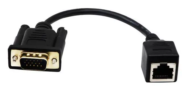 Alt view image 7 of 7 - Vszerda RJ45 to VGA Cable, VGA 15-Pin Port Female&Male to RJ45 Female Cat5/6 Ethernet LAN Console for Multimedia Video15CM/6Inch 2Pack