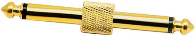 Alt view image 3 of 7 - Vszerda 2-Pole 6.35mm 1/4" Audio Mono Male to Male Pedal Coupler Guitar Effects Pedal to Pedal Connector (Gold-2 Pack)(2-Pole)