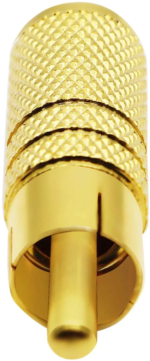 Alt view image 5 of 7 - Vszerda Gold Plated RCA to 3.5MM Audio Adapter Metal Jack 3.5mm (1/8 Inch) Female to RCA Male Audio Plug Adaptor Connector for 3.5MM Headphone Adapter CableGold /5 Pack F/M