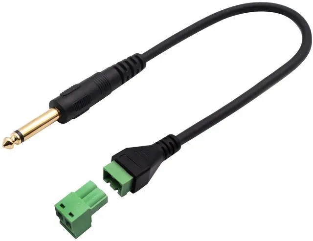 Alt view image 5 of 7 - Vszerda 6.35mm Screw Terminal Block Connector Cable 6.35mm 1/4 Inch Audio Mono Male to 2 Pin/Way Female Bolt Screw Shield terminals Pluggable Microphone Type Adapter Cable30CM/2Packs)(2-Pole/M)