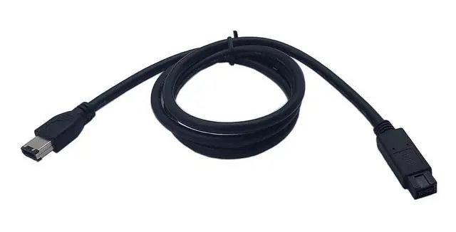 Alt view image 2 of 6 - Vszerda Firewire Premium Cable 800 IEEE 1394B 9 Pin to 9 Pin Male to Male 6 Ft Black (9 Pin to 6 Pin)