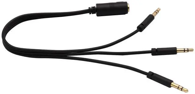 Alt view image 4 of 6 - Vszerda 3.5mm Audio Y Splitter Headphone Cable 3.5mm 1/8" inch Female to 3 3.5mm 1/8" inch Male Headset Mic & Stereo Audio Y Splitter Cable for Smartphone to Soundbox Adapter(30 CM/12 inch) (3-Pole)