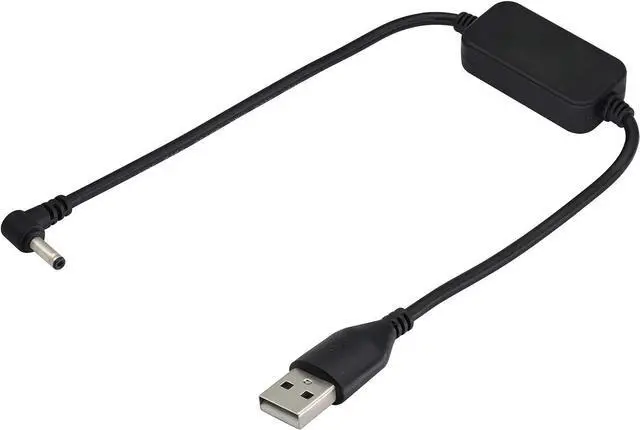 Main image of Vszerda USB 2.0 Male to 90° 3.5 * 1.35mm Male Elbow Extension Cable,DC Barrel Jack 5v DC Power Cord,Suitable for Desk Lamps, mini Fans, routers and Other Small Electronic Devices.(0.3m/1Pack)