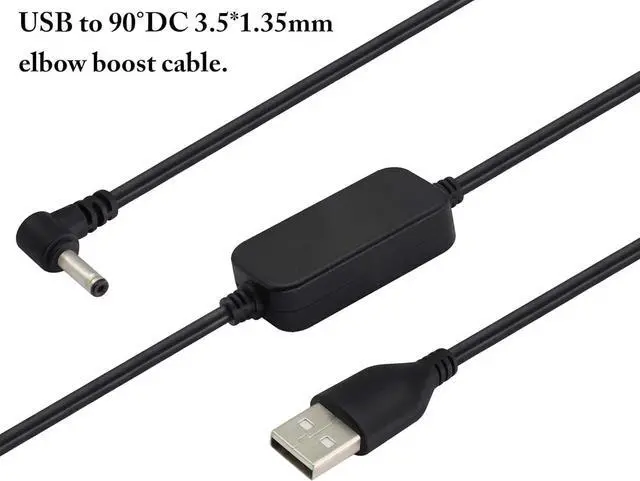 Alt view image 4 of 7 - Vszerda USB 2.0 Male to 90° 3.5 * 1.35mm Male Elbow Extension Cable,DC Barrel Jack 5v DC Power Cord,Suitable for Desk Lamps, mini Fans, routers and Other Small Electronic Devices.(0.3m/1Pack)