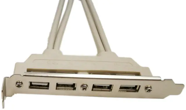 Alt view image 3 of 4 - Vszerda Motherboard 4 Ports USB 2.0 Hubs Expansion Rear Panel Header Bracket