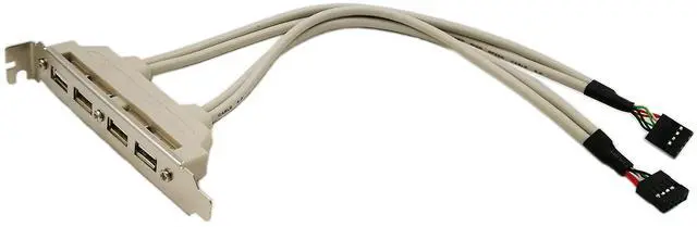 Alt view image 2 of 4 - Vszerda Motherboard 4 Ports USB 2.0 Hubs Expansion Rear Panel Header Bracket