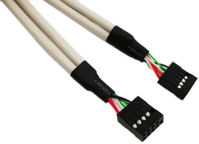 Alt view image 4 of 4 - Vszerda Motherboard 4 Ports USB 2.0 Hubs Expansion Rear Panel Header Bracket