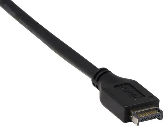 Alt view image 4 of 6 - Vszerda 50cm Type E Male USB 3.1 Front Panel Header to USB-C Type-C Female Extension Cable with Panel Mount Screw