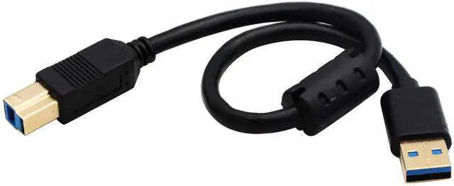 Alt view image 6 of 7 - Vszerda 3.0 Printer Extender Cable, Gold Plated USB 3.0 A Male to 3.0 Type B Male USB Printer Scanner Cord High Speed Compatible for HP, Canon, etc (0.3M Type B)