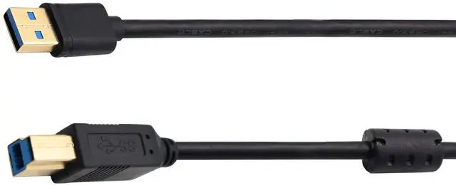 Alt view image 3 of 7 - Vszerda 3.0 Printer Extender Cable, Gold Plated USB 3.0 A Male to 3.0 Type B Male USB Printer Scanner Cord High Speed Compatible for HP, Canon, etc (0.3M Type B)