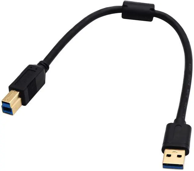 Alt view image 5 of 7 - Vszerda 3.0 Printer Extender Cable, Gold Plated USB 3.0 A Male to 3.0 Type B Male USB Printer Scanner Cord High Speed Compatible for HP, Canon, etc (0.3M Type B)