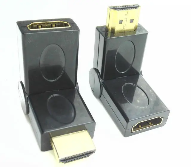 Alt view image 2 of 7 - Vszerda Rotating and Swivel Twist HDMI Type A Male to Type A Female 360 Degree Rotation Angle Extension Adapter Convertor (90-270 Degree)