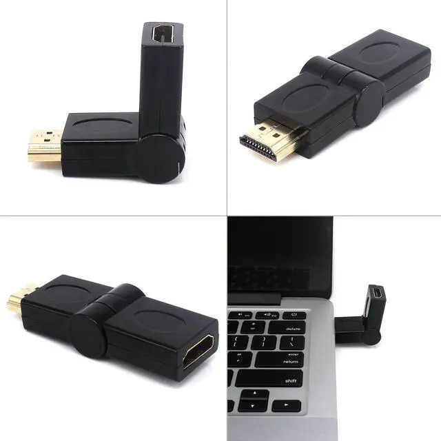 Alt view image 6 of 7 - Vszerda Rotating and Swivel Twist HDMI Type A Male to Type A Female 360 Degree Rotation Angle Extension Adapter Convertor (90-270 Degree)