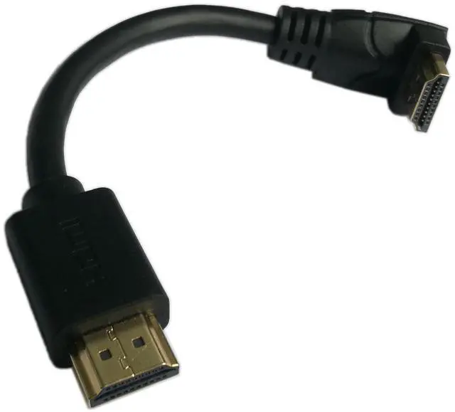 Alt view image 3 of 6 - Vszerda 5 Inch HDMI Down Angle 90 Degree Vertical Right Cable -Supports 4K@60Hz, High Speed, HDMI 2.0 Ready - UHD, Ethernet & Audio Return - Video 4K 2160p, HD 1080p, 3D .(Male-Male)