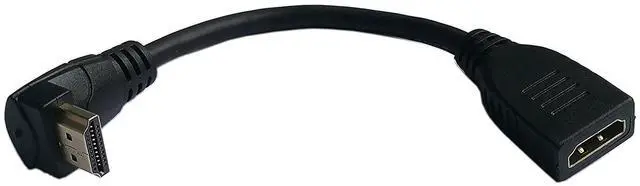 Main image of Vszerda 5 Inch HDMI Up Angle 90 Degree Vertical Right Cable -Supports 4K@60Hz, High Speed, HDMI 2.0 Ready - UHD, Ethernet & Audio Return - Video 4K 2160p, HD 1080p, 3D.(Male-Female)