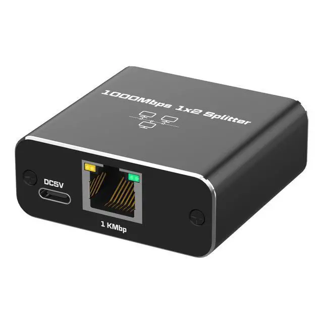 Alt view image 7 of 7 - Vszerda Ethernet Splitter, Ethernet Splitter 1 to 2 High Speed 1000Mbps, LAN Ethernet Socket Connector Adapter for Cat8/7, 1 in 2 Out [2 Devices Simultaneously Networking]