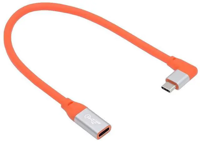 Main image of Vszerda USB3.2 Male to Female Extension Charging Cable 20Gbps 90 Degree Left Right Angled Ultra Soft High Flex with 100W and 8K 5K USB4.0 Type-C Compatible with Thunderbolt3/4