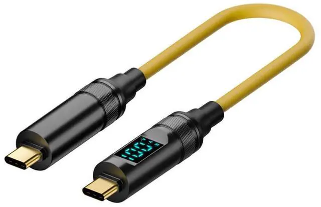 Main image of Vszerda USB-C to USB C 100W 20Gbps Power & Data Cable with Smart LED Display 8K Type-C Male to Male for Laptop Disk Phone 20cm