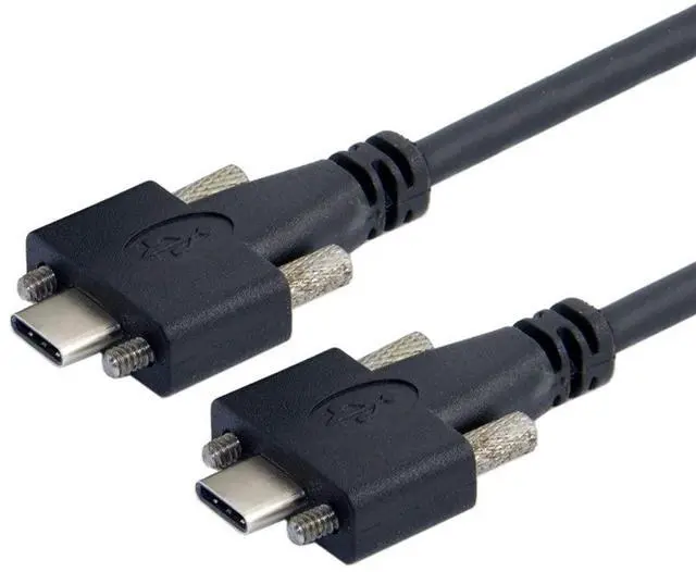 Main image of Vszerda 3.0m USB 3.1 Type-C Dual M2 Screws Locking to Locking USB-C 10Gbps Data Cable Panel Mount Type (300cm)