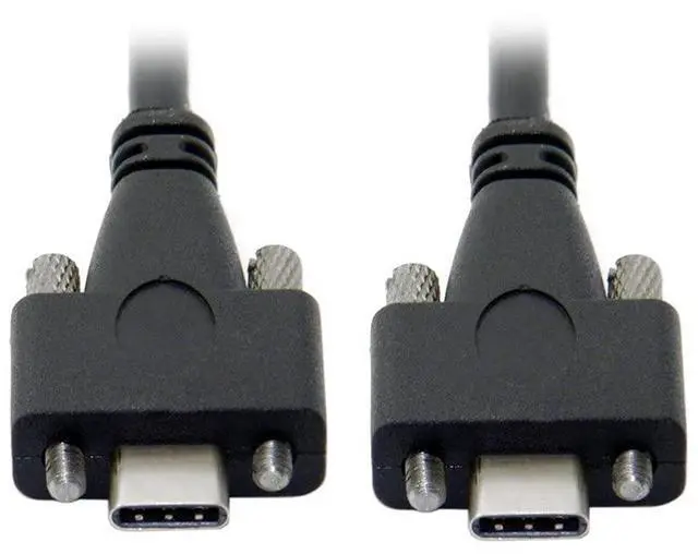 Alt view image 4 of 7 - Vszerda 3.0m USB 3.1 Type-C Dual M2 Screws Locking to Locking USB-C 10Gbps Data Cable Panel Mount Type (300cm)