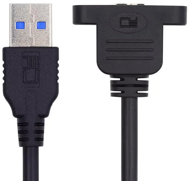 Main image of Vszerda Type-A USB 3.0 Male to Micro 3.0 Type-B Female Screw Mount Type 5Gbps Data Sync Cord Extension Cable 50cm