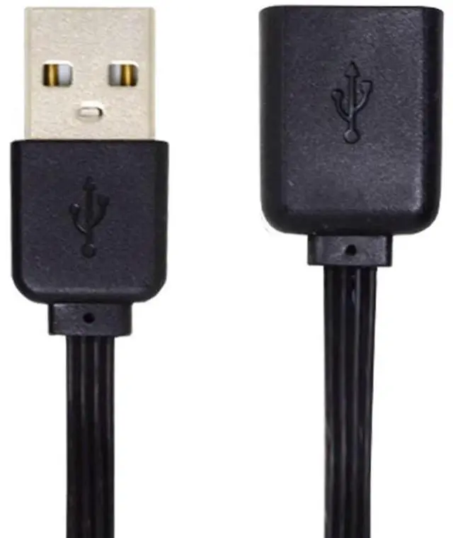 Alt view image 6 of 7 - Vszerda 13cm USB 2.0 Type-A Male to Type-A Male Female Data Flat Slim FPC Cable for FPV & Disk & Phone