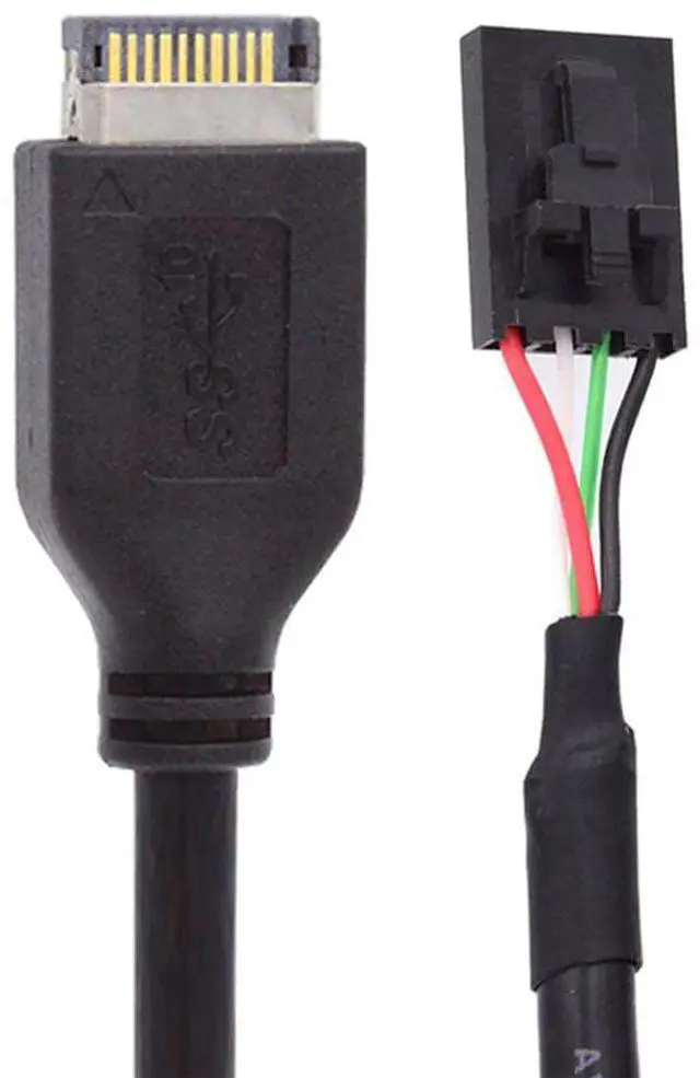 Main image of Vszerda USB 3.1 Front Panel Header Male Type-E Host Adapter to USB 2.0 4pin Motherboard IDC Housing with Latch Device Extension Cable Cord 30cm