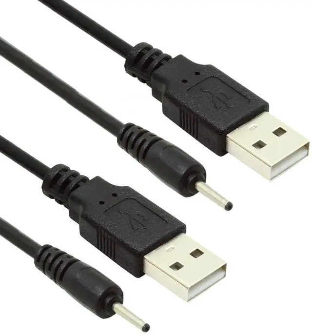 Main image of Vszerda 2pcs/lot 24AWG USB 2.0 Male Type-A to 5V DC 2.0x0.7mm DC Power Round Plug Cable 150cm